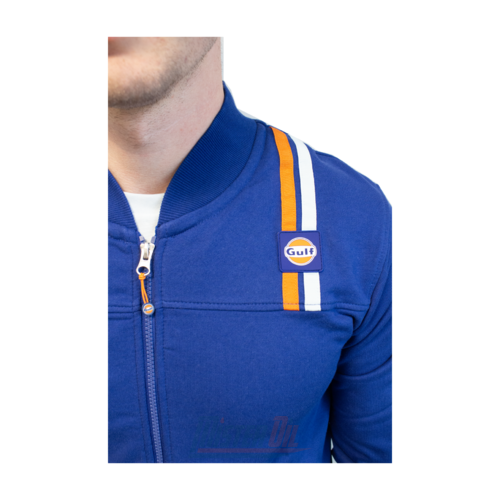 Gulf Sweatshirt Dun Blauw Logo Borst M - 2