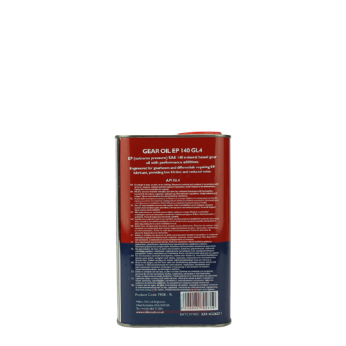 Millers Oil Classic Pistoneeze Gear Oil EP GL4 - 2